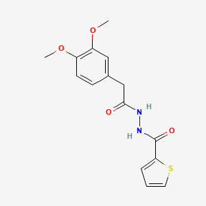 molecular formula C15H16N2O4S B5744146 N'-[2-(3,4-dimethoxyphenyl)acetyl]thiophene-2-carbohydrazide 