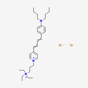 4-{4-[4-(Dibutylamino)phenyl]buta-1,3-dien-1-yl}-1-[3-(triethylazaniumyl)propyl]pyridin-1-ium dibromide