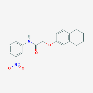 molecular formula C19H20N2O4 B5744196 N-(2-methyl-5-nitrophenyl)-2-(5,6,7,8-tetrahydronaphthalen-2-yloxy)acetamide 