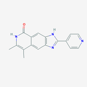molecular formula C17H14N4O B057442 7,8-Dimethyl-2-pyridin-4-yl-3,6-dihydroimidazo[4,5-g]isoquinolin-5-one CAS No. 117241-89-1