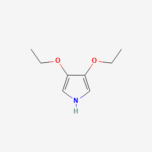 molecular formula C8H13NO2 B574420 3,4-diethoxy-1H-pyrrole CAS No. 169616-16-4