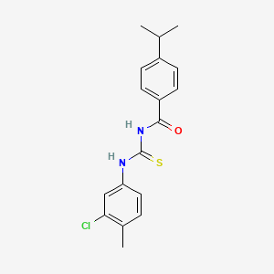molecular formula C18H19ClN2OS B5744268 N-[(3-chloro-4-methylphenyl)carbamothioyl]-4-(propan-2-yl)benzamide 