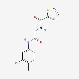 molecular formula C14H13ClN2O2S B5744280 N-{2-[(3-chloro-4-methylphenyl)amino]-2-oxoethyl}thiophene-2-carboxamide 