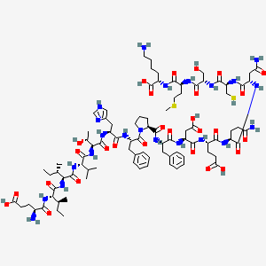 molecular formula C90H136N22O28S2 B574433 H-Glu-Ile-Ile-Val-Thr-His-Phe-Pro-Phe-Asp-Glu-Gln-Asn-Cys-Ser-Met-Lys-OH CAS No. 194737-11-6