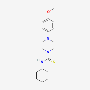 molecular formula C18H27N3OS B5744390 N-cyclohexyl-4-(4-methoxyphenyl)piperazine-1-carbothioamide 
