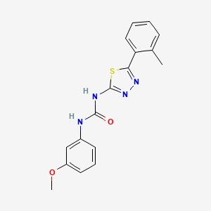 molecular formula C17H16N4O2S B5744409 1-(3-Methoxyphenyl)-3-[5-(2-methylphenyl)-1,3,4-thiadiazol-2-yl]urea 