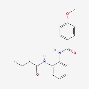molecular formula C18H20N2O3 B5744443 N-[2-(butanoylamino)phenyl]-4-methoxybenzamide 