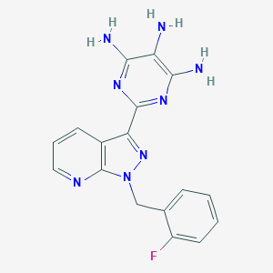 molecular formula C17H15FN8 B057445 2-[1-(2-Fluorobenzyl)-1H-pyrazolo[3,4-b]pyridin-3-yl]pyrimidine-4,5,6-triamine CAS No. 428854-24-4