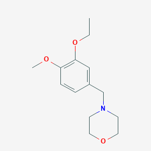molecular formula C14H21NO3 B5744523 4-[(3-ethoxy-4-methoxyphenyl)methyl]morpholine 