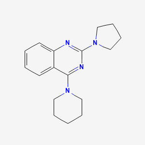 molecular formula C17H22N4 B5744538 4-PIPERIDINO-2-(1-PYRROLIDINYL)QUINAZOLINE 