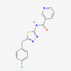 molecular formula C15H11ClN4OS B5744578 N-[5-(4-Chloro-benzyl)-[1,3,4]thiadiazol-2-yl]-nicotinamide 