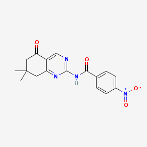 molecular formula C17H16N4O4 B5744589 N-(7,7-dimethyl-5-oxo-5,6,7,8-tetrahydroquinazolin-2-yl)-4-nitrobenzamide 