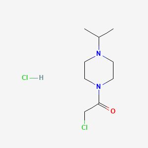molecular formula C9H18Cl2N2O B574459 2-Chloro-1-(4-isopropyl-piperazin-1-yl)-ethanone hydrochloride CAS No. 185547-14-2