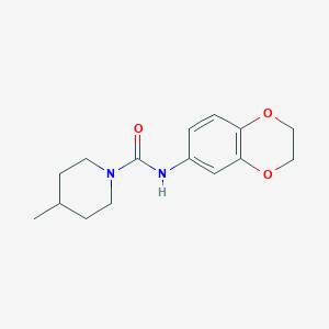 molecular formula C15H20N2O3 B5744670 N-(2,3-dihydro-1,4-benzodioxin-6-yl)-4-methyl-1-piperidinecarboxamide 