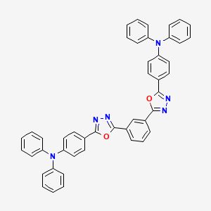 molecular formula C46H32N6O2 B574469 1,3-Bis(5-(4-diphenylamino)phenyl-1,3,4-oxadiazol-2-yl)benzene CAS No. 184101-39-1