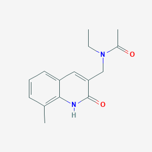 molecular formula C15H18N2O2 B5744829 N-ethyl-N-[(2-hydroxy-8-methyl-3-quinolinyl)methyl]acetamide 