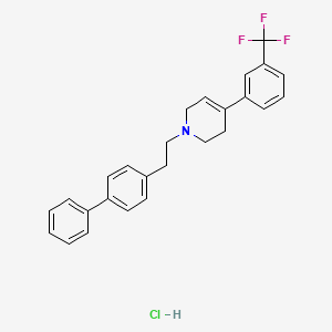 molecular formula C26H25ClF3N B574484 1-(2-Biphenyl-4-ylethyl)-4-[3-(trifluoromethyl)phenyl]-1,2,3,6-tetrahydropyridine hydrochloride CAS No. 188396-54-5
