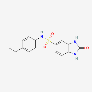 molecular formula C15H15N3O3S B5744841 N-(4-ethylphenyl)-2-oxo-2,3-dihydro-1H-benzimidazole-5-sulfonamide 