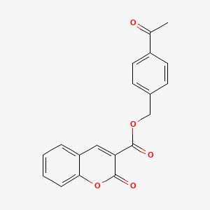 molecular formula C19H14O5 B5744880 4-acetylbenzyl 2-oxo-2H-chromene-3-carboxylate 