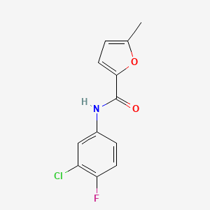 molecular formula C12H9ClFNO2 B5744892 N-(3-chloro-4-fluorophenyl)-5-methylfuran-2-carboxamide 