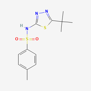 molecular formula C13H17N3O2S2 B5744941 N-(5-TERT-BUTYL-1,3,4-THIADIAZOL-2-YL)-4-METHYLBENZENE-1-SULFONAMIDE 