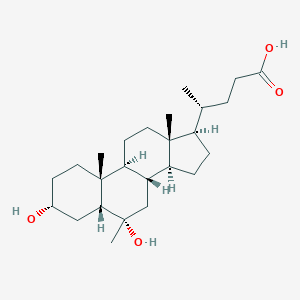 molecular formula C25H42O4 B057450 3,6-Dihydroxy-6-methylcholanoic acid CAS No. 123202-28-8