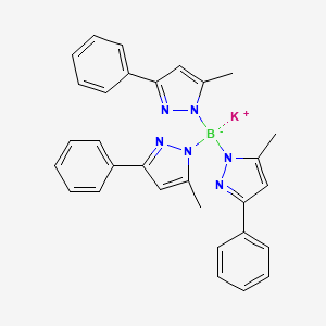 molecular formula C30H27BKN6 B574509 Potassium hydrotris (3-phenyl-5-methylpyrazol-1-YL)borate CAS No. 185034-21-3