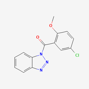 molecular formula C14H10ClN3O2 B5745114 1H-1,2,3-BENZOTRIAZOL-1-YL(5-CHLORO-2-METHOXYPHENYL)METHANONE 
