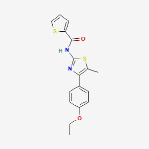 molecular formula C17H16N2O2S2 B5745130 N-[4-(4-ethoxyphenyl)-5-methyl-1,3-thiazol-2-yl]thiophene-2-carboxamide 