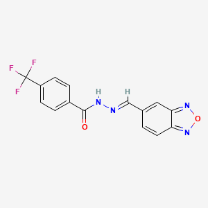 molecular formula C15H9F3N4O2 B5745160 N'-[(E)-2,1,3-BENZOXADIAZOL-5-YLMETHYLENE]-4-(TRIFLUOROMETHYL)BENZOHYDRAZIDE 