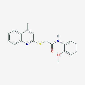 molecular formula C19H18N2O2S B5745179 N-(2-methoxyphenyl)-2-(4-methylquinolin-2-yl)sulfanylacetamide 