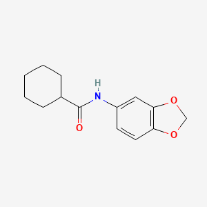 molecular formula C14H17NO3 B5745314 N-(1,3-benzodioxol-5-yl)cyclohexanecarboxamide 