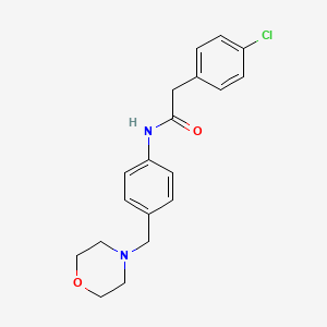 molecular formula C19H21ClN2O2 B5745320 2-(4-chlorophenyl)-N-[4-(morpholin-4-ylmethyl)phenyl]acetamide 