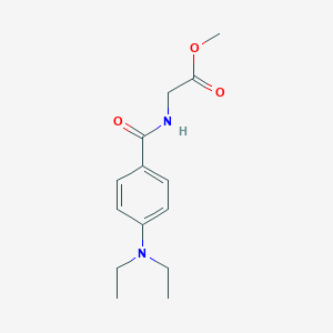 molecular formula C14H20N2O3 B5745357 METHYL 2-{[4-(DIETHYLAMINO)BENZOYL]AMINO}ACETATE 
