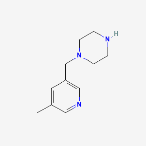 molecular formula C11H17N3 B574541 1-[(5-Methylpyridin-3-YL)methyl]piperazine CAS No. 182354-90-1