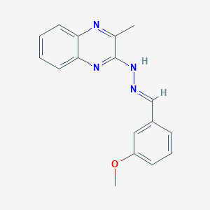 molecular formula C17H16N4O B5745416 N-[(E)-(3-methoxyphenyl)methylideneamino]-3-methylquinoxalin-2-amine 