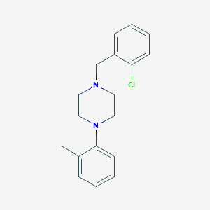 molecular formula C18H21ClN2 B5745490 1-[(2-Chlorophenyl)methyl]-4-(2-methylphenyl)piperazine 