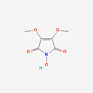 molecular formula C6H7NO5 B574557 1-Hydroxy-3,4-dimethoxy-1H-pyrrole-2,5-dione CAS No. 177087-38-6