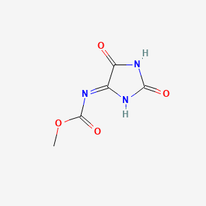 molecular formula C5H5N3O4 B574561 Methyl (2,5-dioxo-2,5-dihydro-1H-imidazol-4-yl)carbamate CAS No. 188558-84-1