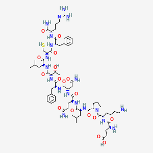 molecular formula C68H107N19O17S B574562 H-GLU-LYS-PRO-LEU-GLN-ASN-PHE-THR-LEU-CYS-PHE-ARG-NH2 CAS No. 180387-75-1