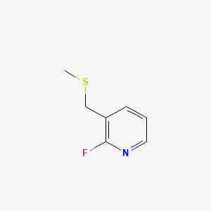 molecular formula C7H8FNS B574564 2-Fluoro-3-((methylthio)methyl)pyridine CAS No. 190197-89-8