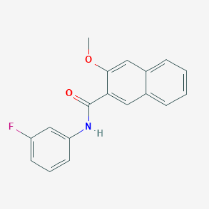 molecular formula C18H14FNO2 B5745640 N-(3-fluorophenyl)-3-methoxynaphthalene-2-carboxamide 