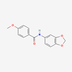 molecular formula C15H13NO4 B5745754 N-(1,3-benzodioxol-5-yl)-4-methoxybenzamide 