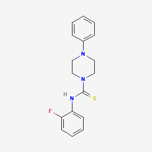 molecular formula C17H18FN3S B5745848 N-(2-fluorophenyl)-4-phenylpiperazine-1-carbothioamide 