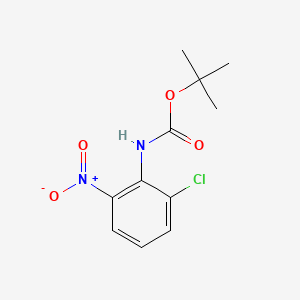 molecular formula C11H13ClN2O4 B574588 tert-Butyl (2-chloro-6-nitrophenyl)carbamate CAS No. 180989-52-0