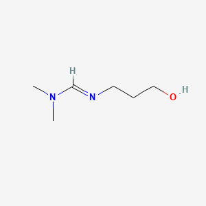 molecular formula C6H14N2O B574591 N'-(3-hydroxypropyl)-N,N-dimethylmethanimidamide CAS No. 195322-27-1