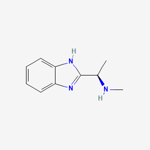 molecular formula C10H13N3 B574592 (R)-1-(1H-Benzo[d]imidazol-2-yl)-N-methylethanamine CAS No. 193534-48-4