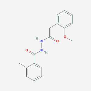 molecular formula C17H18N2O3 B5745947 N'-[2-(2-methoxyphenyl)acetyl]-2-methylbenzohydrazide 
