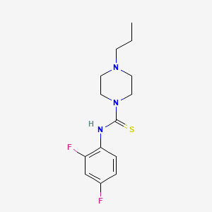 molecular formula C14H19F2N3S B5746059 N-(2,4-difluorophenyl)-4-propylpiperazine-1-carbothioamide 