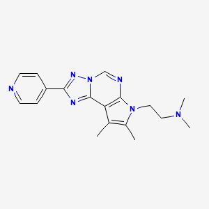 molecular formula C18H21N7 B5746166 N-{2-[8,9-DIMETHYL-2-(4-PYRIDYL)-7H-PYRROLO[3,2-E][1,2,4]TRIAZOLO[1,5-C]PYRIMIDIN-7-YL]ETHYL}-N,N-DIMETHYLAMINE 